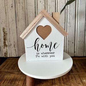 White Wood Farmhouse Sign